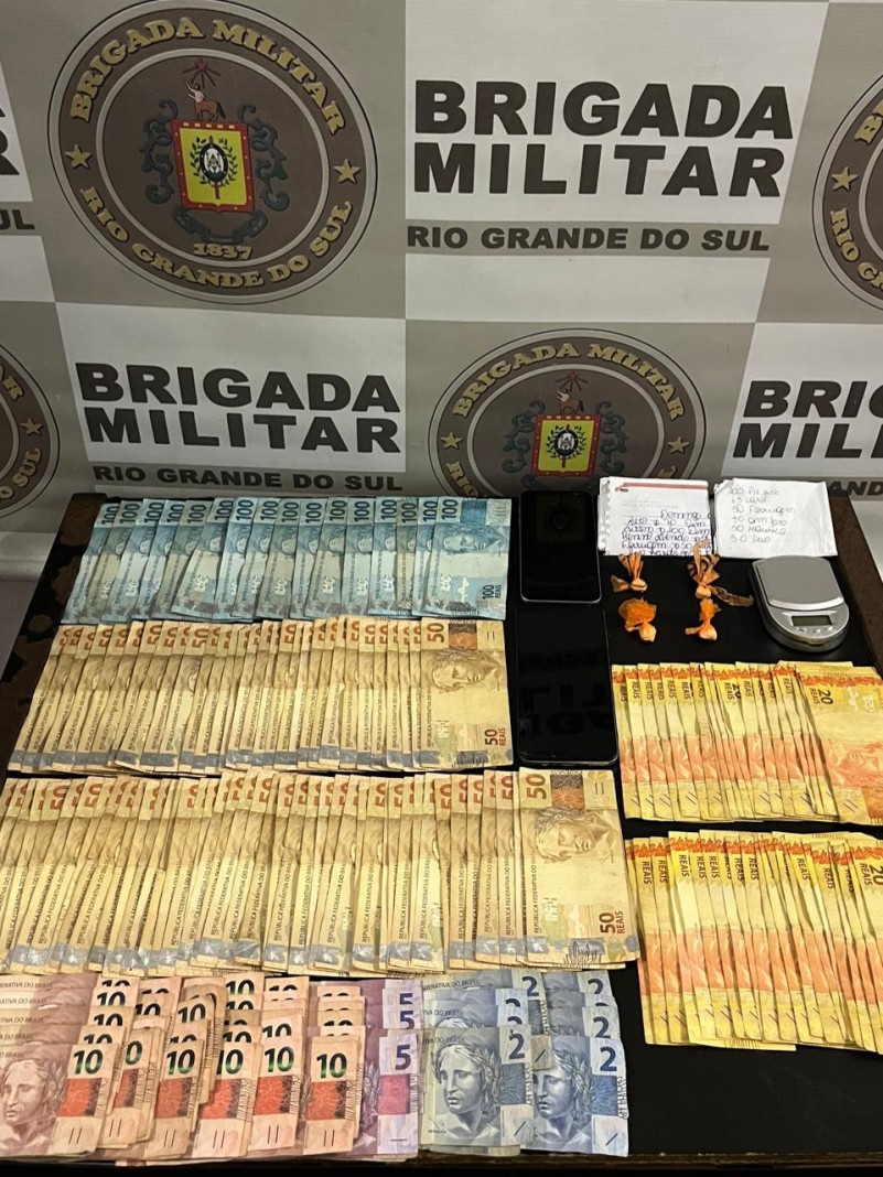 Apreensão de dinheiro e drogas em Torres