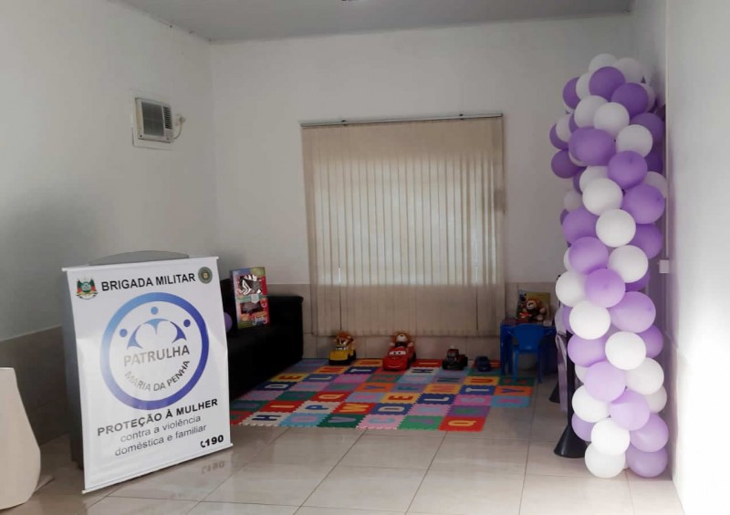 Junto a sala Lilás foi criado um espaço kids para os menores que venham em companhia da vítima