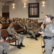 Capitã Maldaner deu as boas vindas ao efetivo