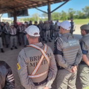 Momento da formatura de lançamento da operação