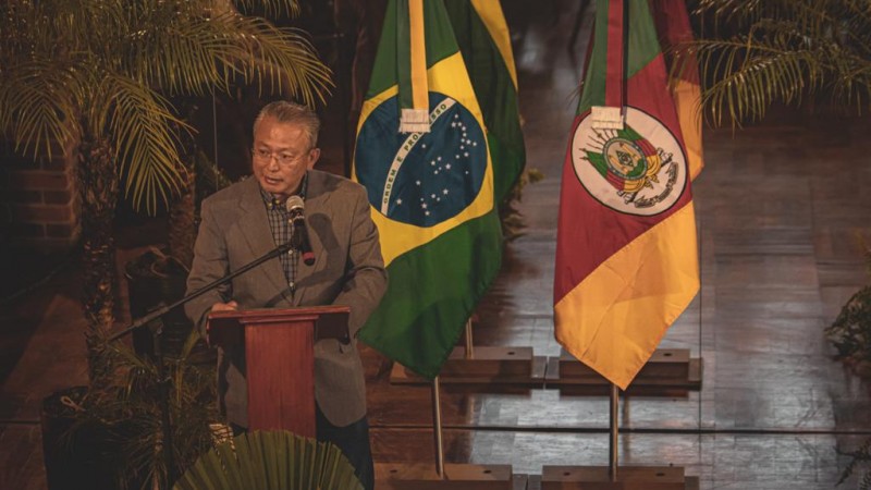 O Secretário Adjunto da SSP Mario Yukio Ikeda esteve presente na Solenidade.