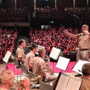 Banda de Música da Brigada Militar em apresentação durante a formatura do PROERD