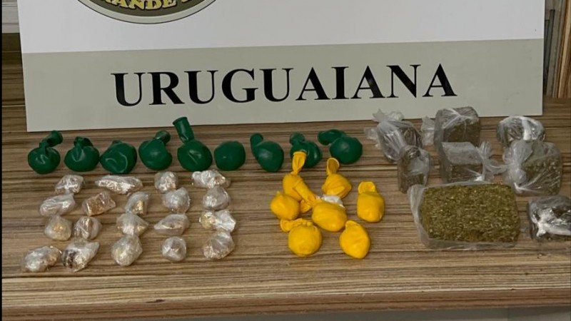Drogas apreendidas em porções