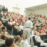 Policiais Femininas pretigiaram o evento
