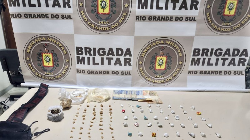 Brigada Militar apreende adolescente com grande quantidade de drogas, em Carazinho!