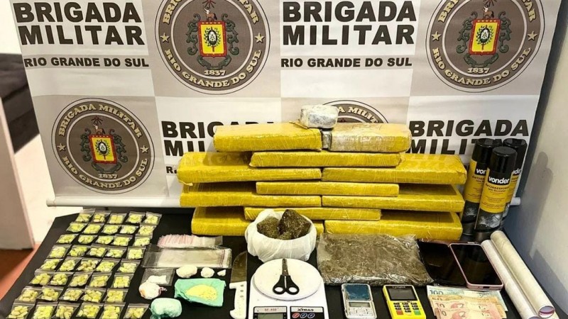 BM apreende quase 13 quilos de maconha em Torres