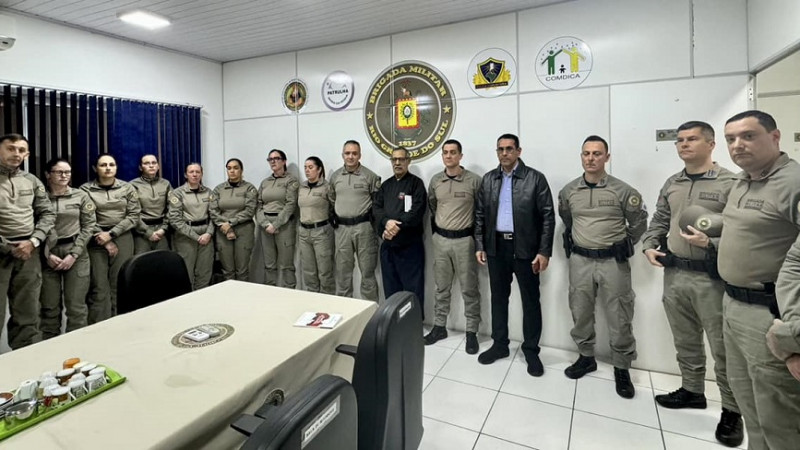 Em homenagem ao sétimo dia de falecimento do Sd Julio César da Rosa, militar que atuava na 3ª companhia do 23ºBPM, em Venâncio Aires.