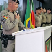 2° Sgt Cledson durante inalguração da Sala da Força Tática do 2BPAT
