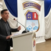 Secretário da segurança Pública, Sandro Caron, manifestou-se na solenidade