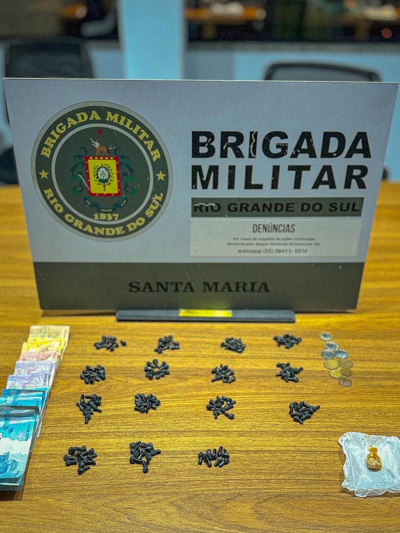 Brigada Militar apreende adolescente por tráfico de drogas em Santa Maria