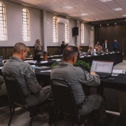 Câmeras corporais que serão utilizadas pelo efetivo são apresentadas ao Comando da BM