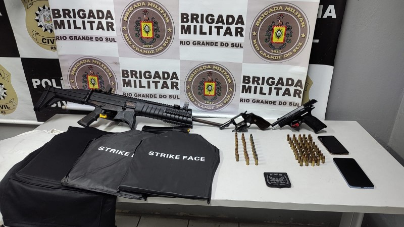 Material apreendido em Rio Grande