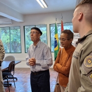 sgt Duarte contando um pouco de suas atividades na BM