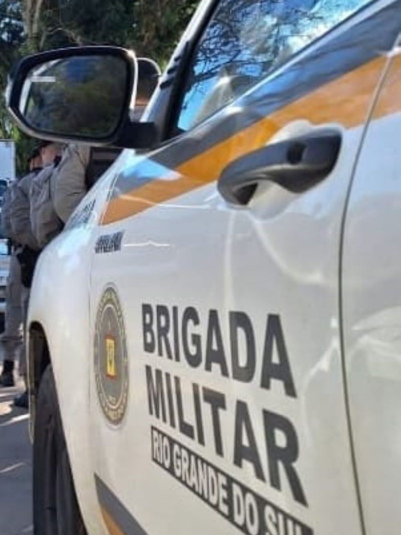 Logo na viatura da Brigada Militar