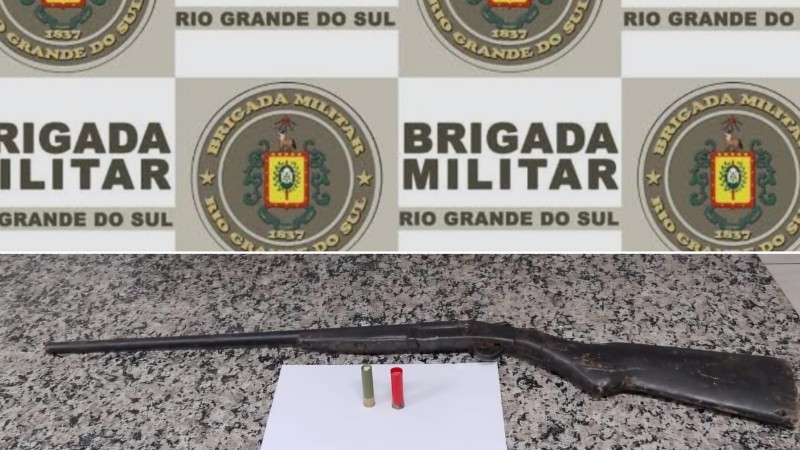 Apreensão de espingarda e munição