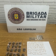 Drogas apreendidas em operação em São leopoldo pela BM