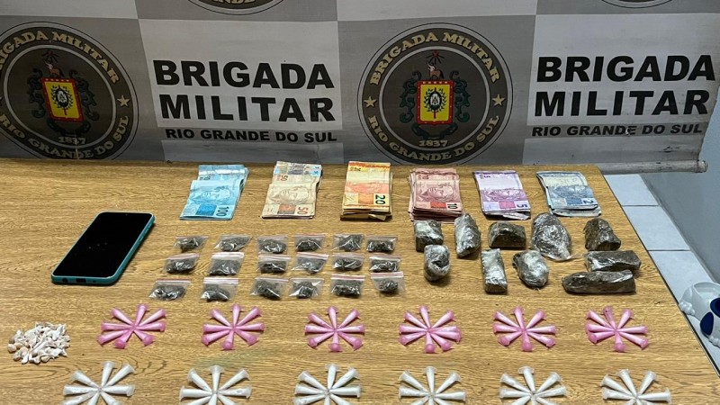Drogas apreendidas pela BM em Operação