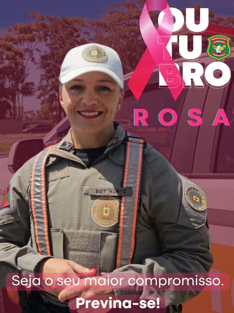 Outubro Rosa  - Comando Rodoviário da Brigada Militar