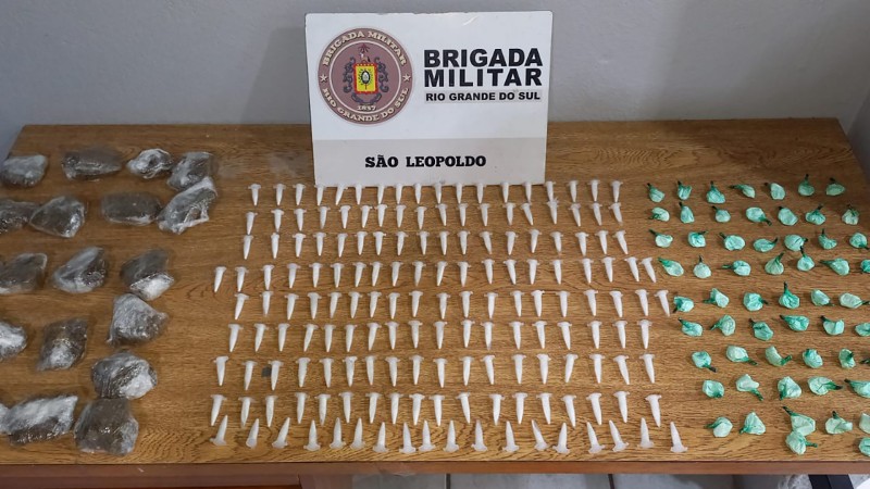 Drogas apreendida pela Brigada Militar