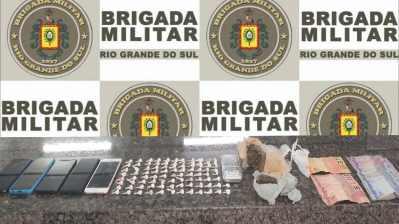 Apreens&atilde;o de drogas, dinheiro, aparelhos de telefone celulares, balan&ccedil;a de precis&atilde;o
