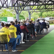 Público no evento de inauguração