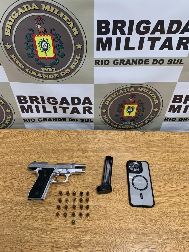 arma apreendida pela BM