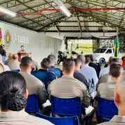 local da solenidade de inauguração da linha de tiro