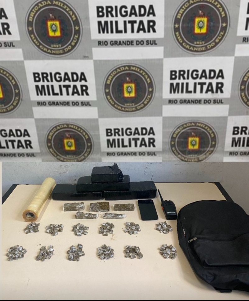 Brigada Militar efetua prisão de indivíduo por tráfico de drogas em Alvorada