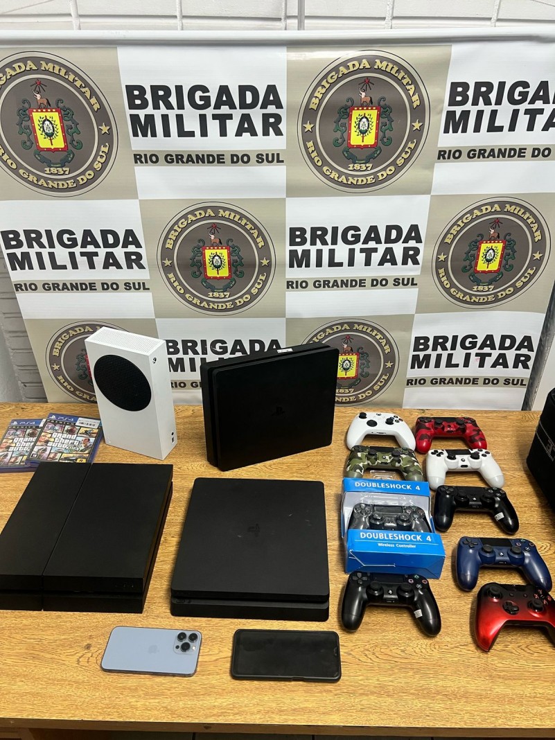 Material apreendido pela BM