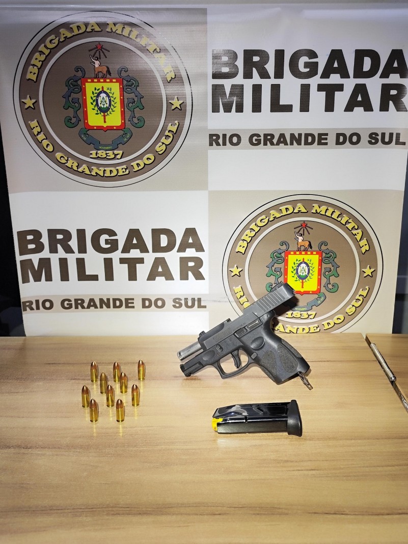 Brigada Militar prende homem por porte ilegal de arma de fogo e receptação em Venâncio Aires