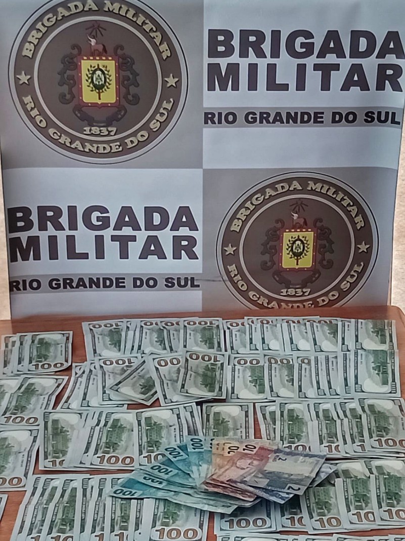 Brigada Militar apreende dinheiro sem procedência em Pântano Grande