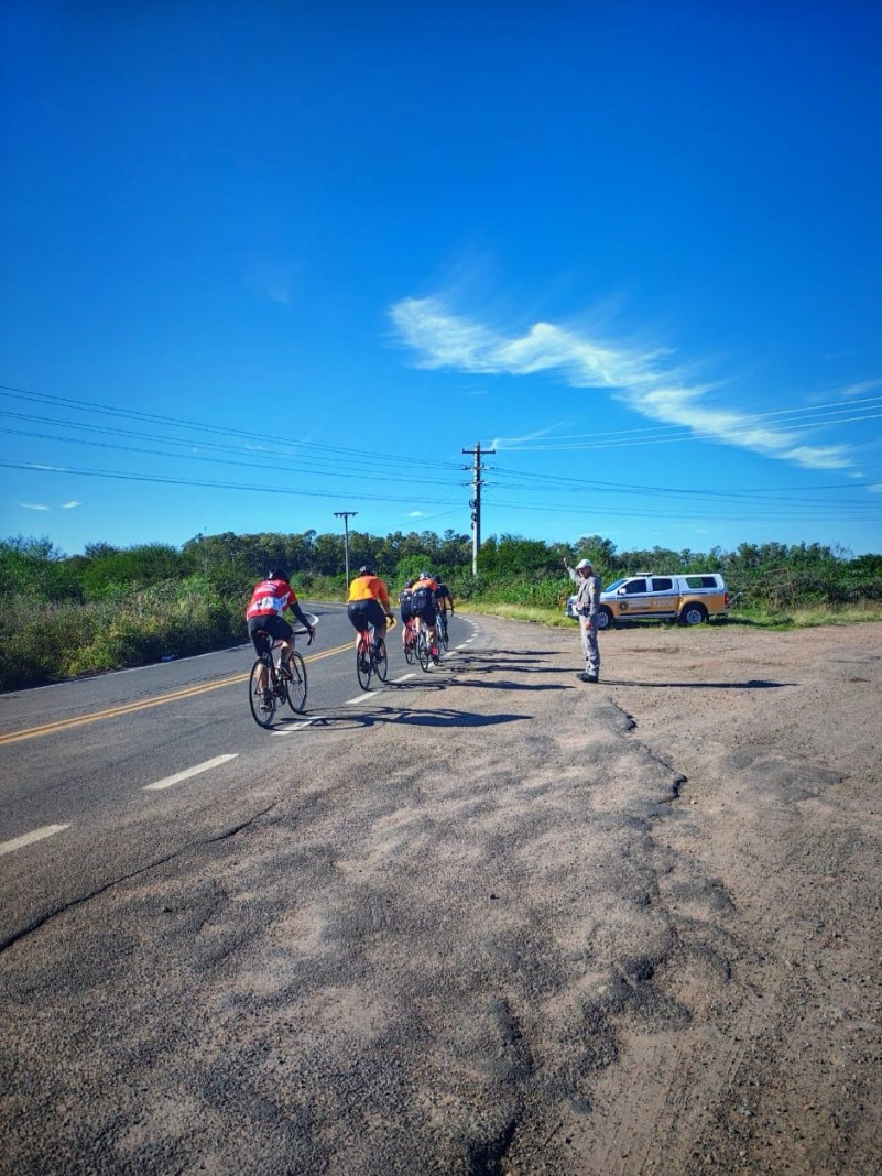 Brigada Militar realiza apoio ao 1° Grande Prêmio de ciclismo em Itaqui