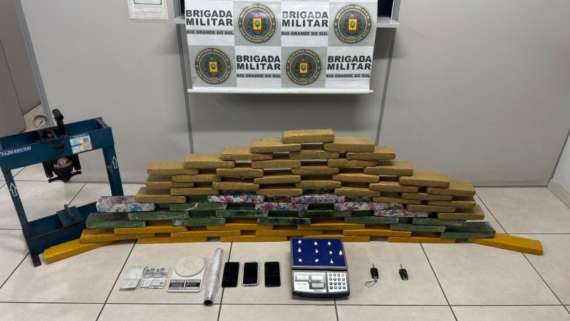 Brigada Militar prende homem por tráfico e apreende grande quantidade de drogas em Venâncio Aires
