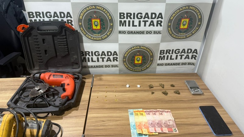 Brigada Militar de Venâncio Aires prende homem por tráfico de drogas
