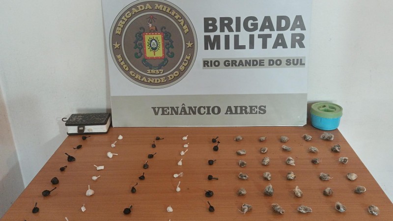 Brigda Militar apreende drogas em Venâncio Aires