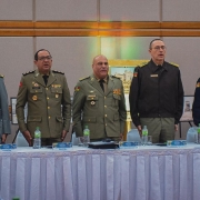 Mesa de autoridades do 3 Congresso Internacional da Brigada Militar