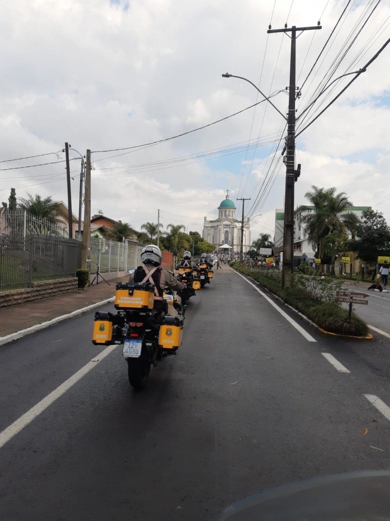 Brigada Militar realiza policiamento na 146ª Romaria de Caravaggio