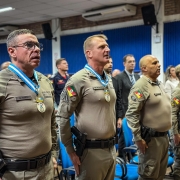 Coronel Luigi, coronel Barcellos, tenente-coronel Luiz César e major Bruck 