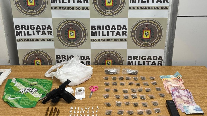 BM prende homem e apreende drogas e arma em São Leopoldo