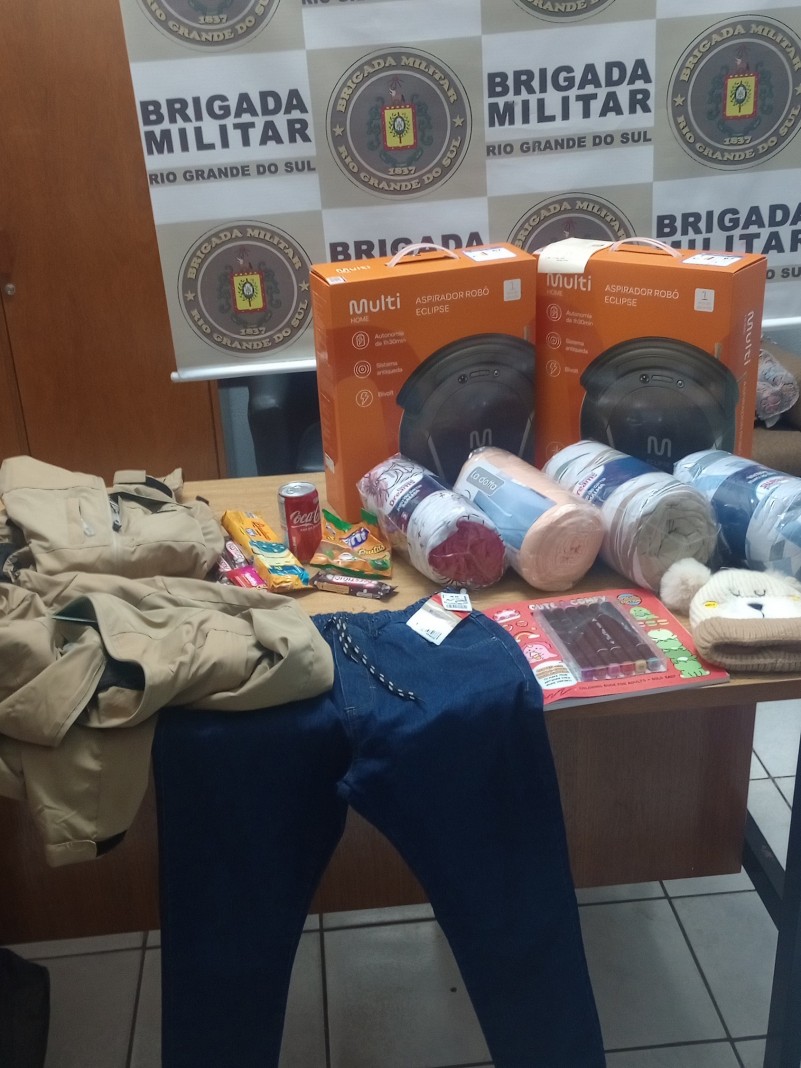 Materiais recuperados pela BM