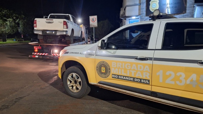 Brigada Militar recupera veículo furtado, em Coronel Bicaco