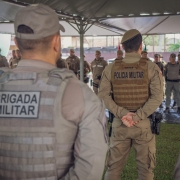 Policiais Militares unidos no combate ao crime no lançamento da Operação SULMaSSP em Torres