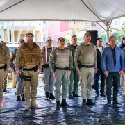 Imagem mostra os comandantes das polícias militares que integram a SULMaSSP