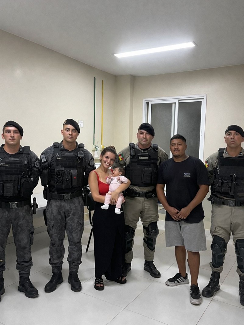 BM salva beb&ecirc; no Cassino