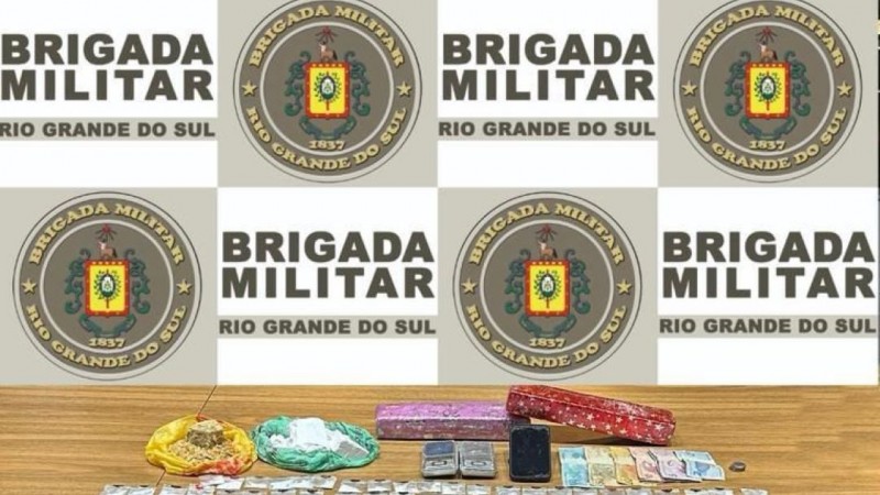 Brigada Militar realiza pris&atilde;o por tr&aacute;fico de drogas em Santa Maria 