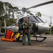 O Guapo 26 &eacute; uma das aeronaves recebidas, um helic&oacute;ptero leve e multimiss&atilde;o.